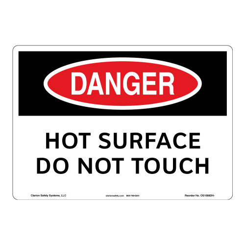 Danger/Hot Surface Sign (OS1099DH-)