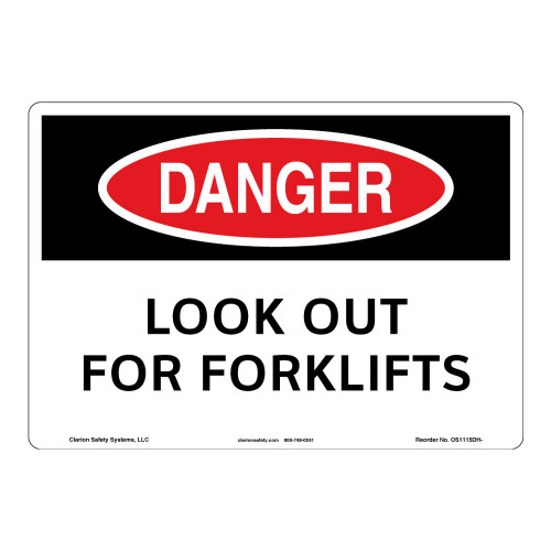 Danger/Look Out for Forklifts Sign (OS1115DH-)