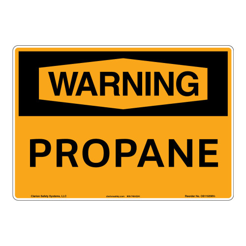 Warning/Propane Sign (OS1153WH-)