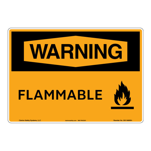 Warning/Flammable Sign (OS1168WH-)
