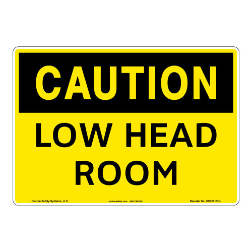 Caution/Low Head Room Sign (OS1211CH-)