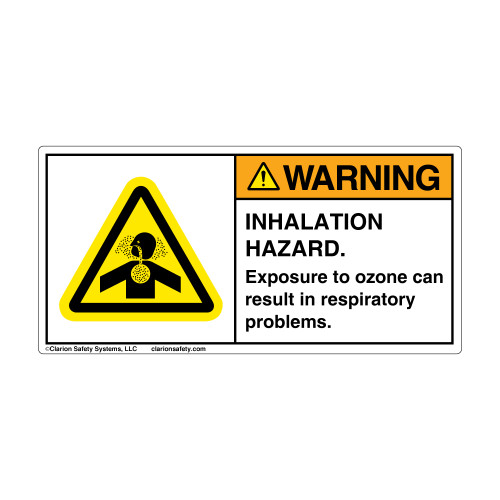 Warning/Ozone Warning Label (H4006-F93WH)