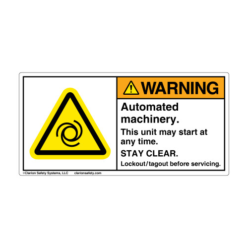 Warning/Automated Machinery (H6045-GCWHPJ) Warning/Automated Machinery (H6045-GCWHPJ)
