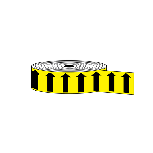Arrow Banding Tape 2" x 30yd Black on Yellow (ABT-2-MY)