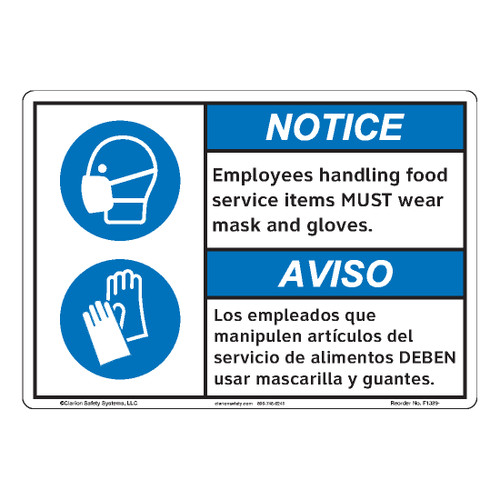 Notice/Employees Handling Food (F1389-) Notice/Employees Handling Food (F1389-)