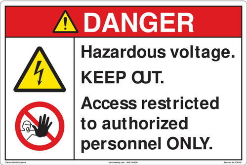 Danger/Hazardous Voltage Floor Marker (FM142-)