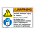 Warning Avoid Serious Injury Label (EMC 402)