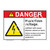 Danger Hazardous Voltage Sign (F1150-)