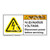 Warning/Hazardous Voltage Label (H6010-18WH)