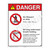 Danger/No Lifeguard on Duty Sign (WSS3205-19b-e) )