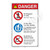 Danger/No Lifeguard on Duty Sign (WSS3302-23b-e) )