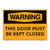 Warning/Door Closed Sign (OS1145WH-)