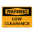 Warning/Low Clearance Sign (OS1147WH-)