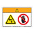 Warning/Rotating Blade Label (WF2-077-WH)