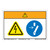 Warning/Hazardous Voltage Label (WF2-125-WH)