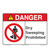 Danger/Dry Sweeping Prohibited (C27109-04)