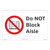 Do NOT Block Aisle Floor Maker (FM124-)