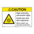 Caution/High Intensity Ultraviolet Floor Marker (FM154-)