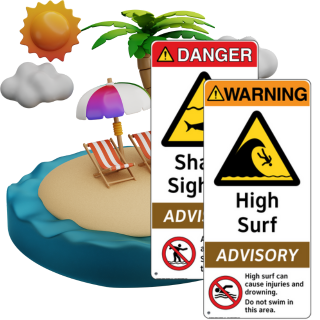 Beach Safety Signs