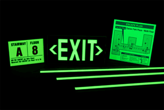 Example of a Clarion Safety Photoluminescent Egress Marking Kit
