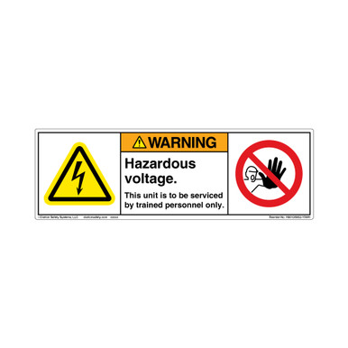 Warning/Hazardous Voltage (H6010/6062-Y5WH) Label