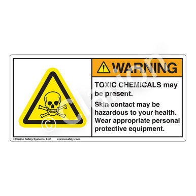 Warning/Toxic Chemicals (H6024-NSWH) Label