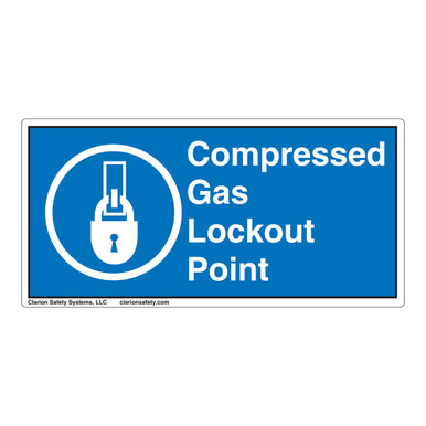 Compressed Gas Lockout Point (LP002-) Label