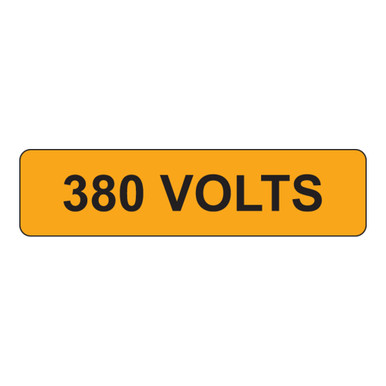 High Voltage and Fuse Labels - 380 Volts Label (V380-)