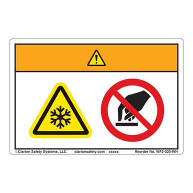 Warning/Extremely Cold Surface Label (WF2-020-WH) | Clarion Safety Systems