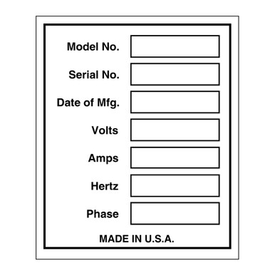 Custom Dataplate | Text Only | Clarion Safety Systems