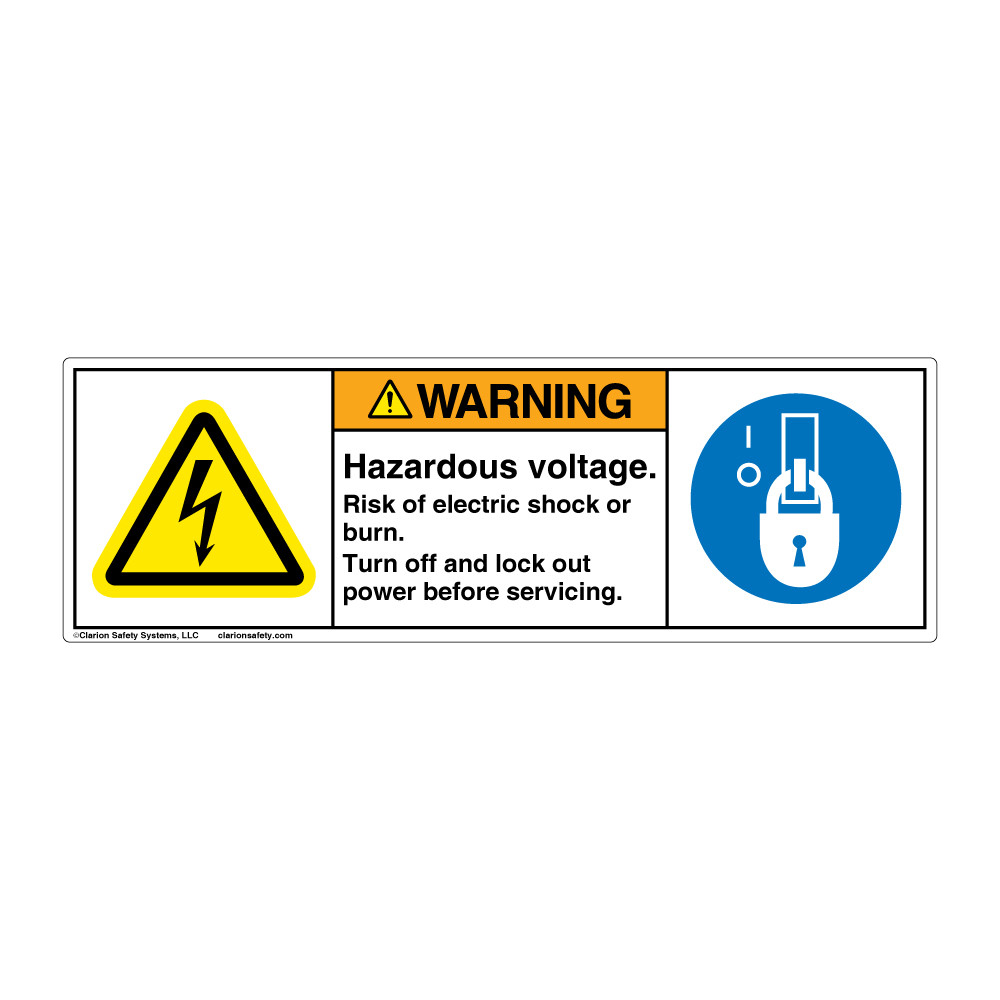 Warning/Hazardous Voltage (H6010/6143-533WH)