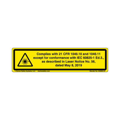 Complies with 21 CFR (C26403-33) Labels