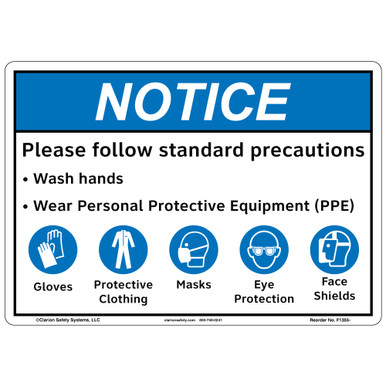Notice/Standard Precautions (F1354-)