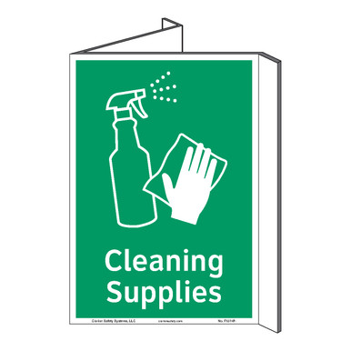 Cleaning Supplies (F1374P-) Sign