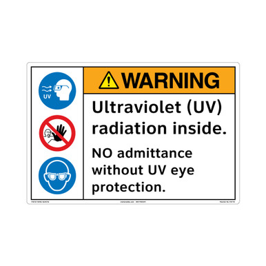 Warning/Ultraviolet (UV) radiation Floor Marker (FM176-) | Clarion ...