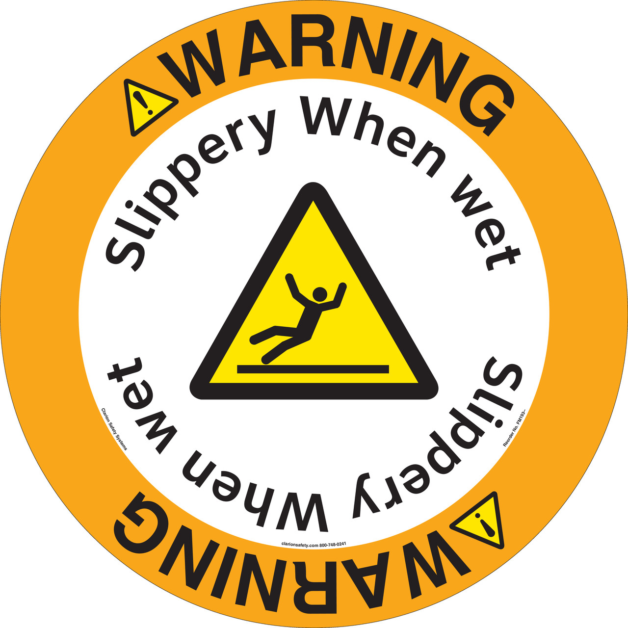 Warning/Slippery When wet (FM193-)