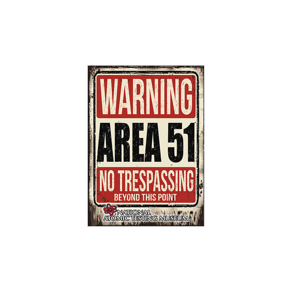 WARNING AREA 51 MAGNET