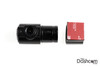 BlackVue DR490/490L-2CH dash cam rear camera windshield mounting bracket | Shown next to rear camera for reference