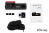 BlackVue DR590-1CH | Retail Box Contents: Front-Facing Camera, Memory Card, Power Cord, Cable Clips, Manual