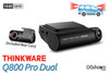 Thinkware Q800 Pro Dash Cam | Quad HD 1440p Front and Rear-Facing Black Box