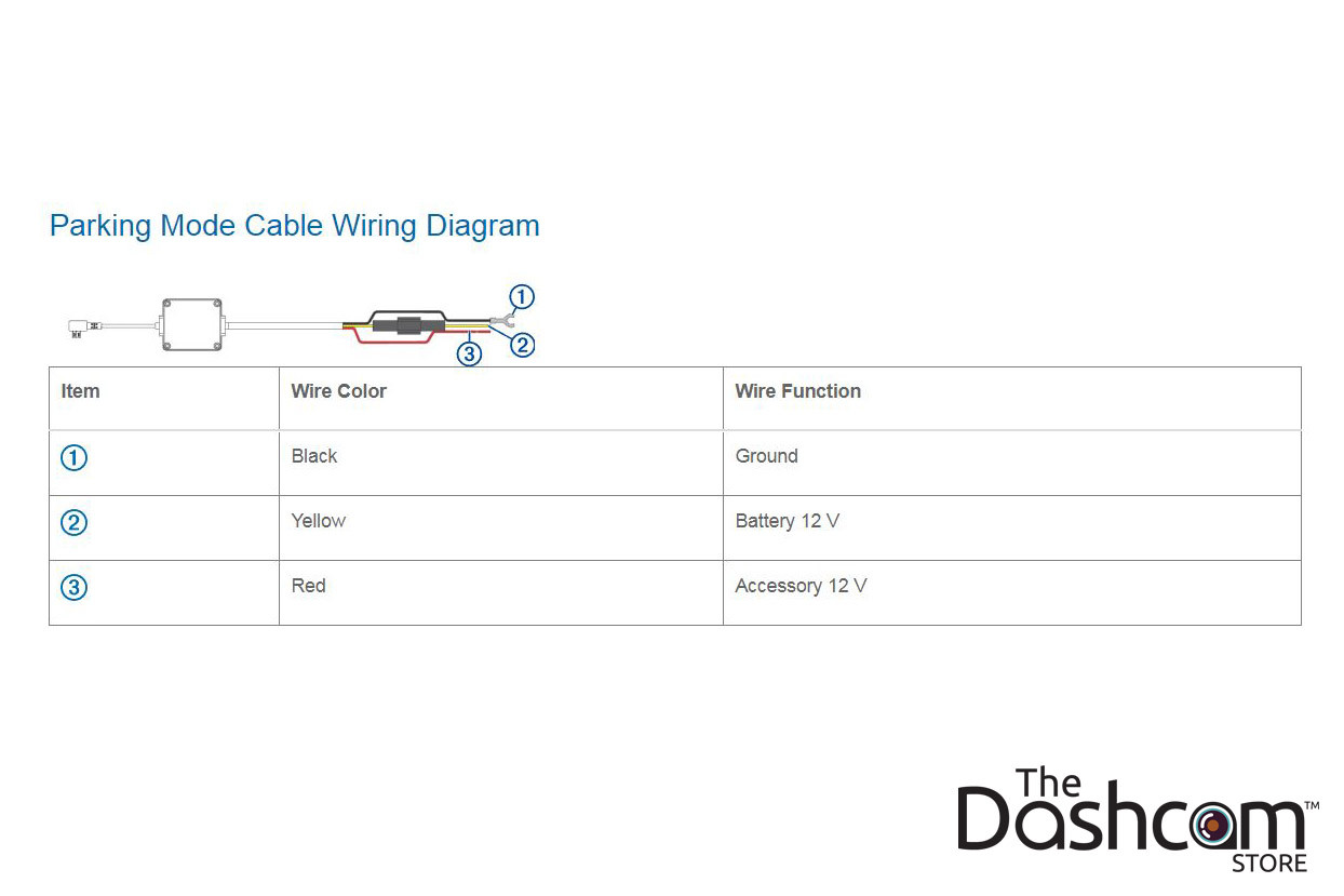 Garmin Parking Mode Kit MicroUSB DirectWire Power Cable
