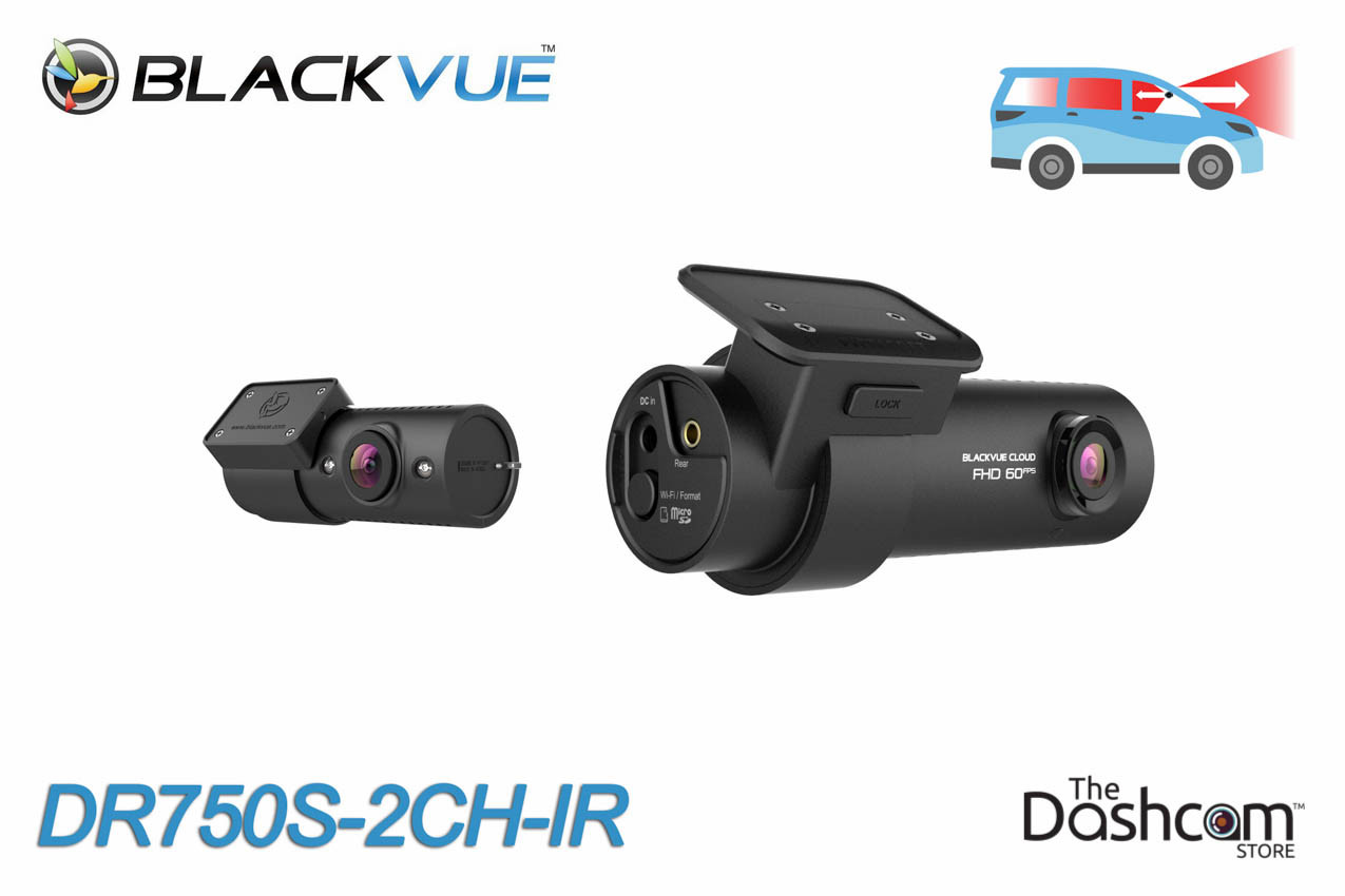 BlackVue DR750S-2CH-IR Dash Cam w/Infrared Interior Lens
