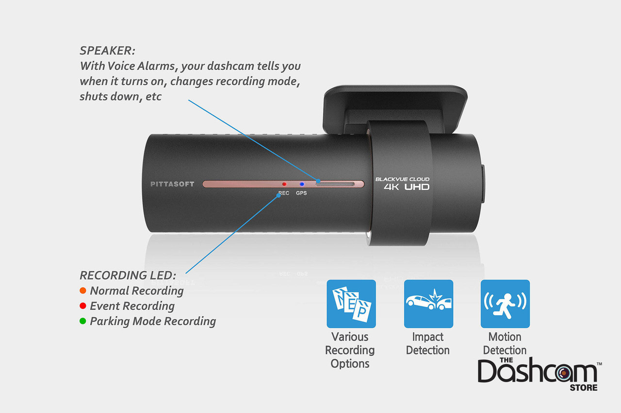BlackVue DR900S-2CH-IR 4K Front + Inside Dash Cam w/Infrared