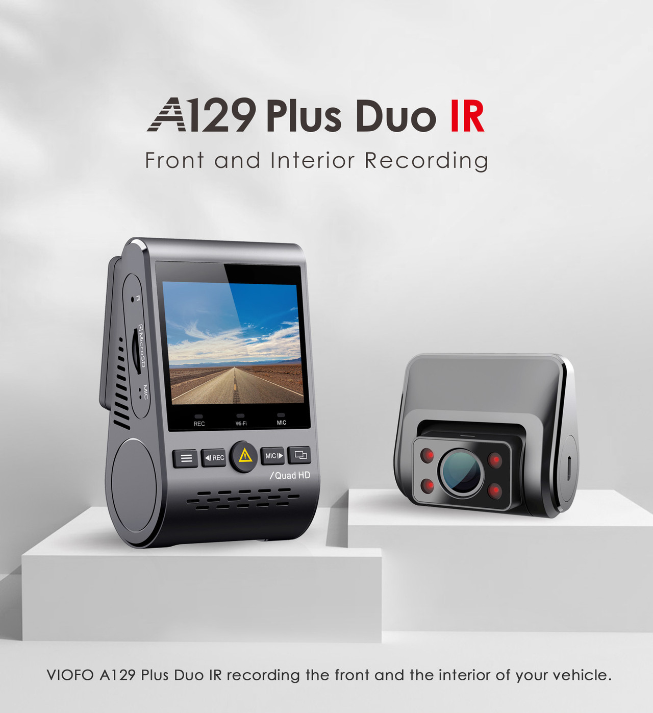 Shop Viofo A129 Plus Duo 2K Front + 1080p Interior Lens Dash Cam
