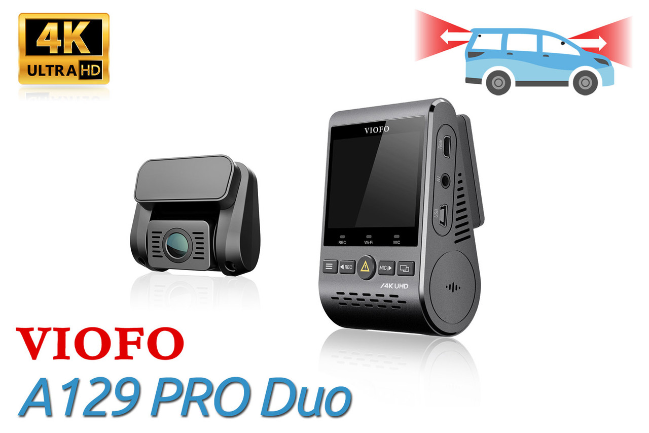 Viofo A129 PRO Duo | 4K Dual Lens Dashcam with GPS & WiFi
