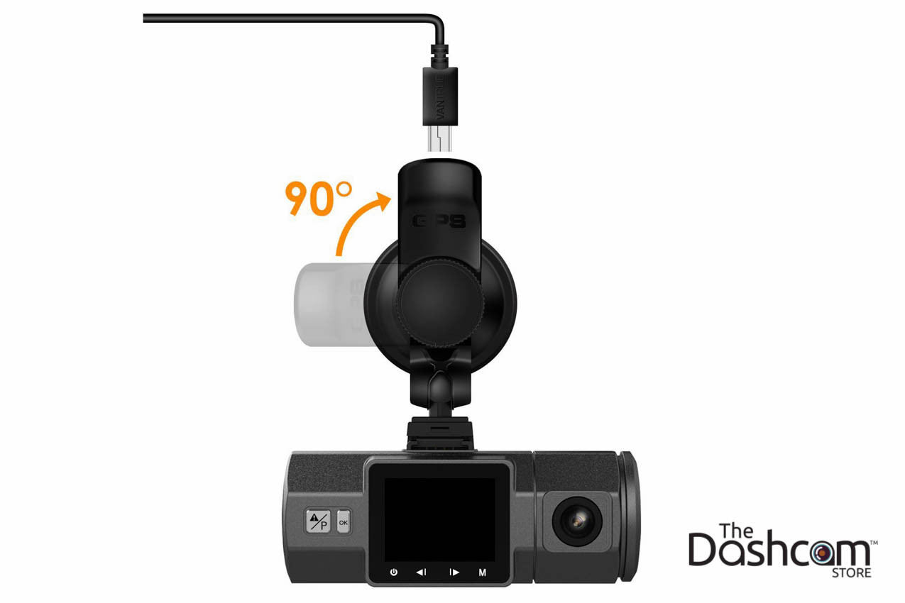 GPS Antenna Suction Cup Mount for Vantrue N4 3CH Dash Cam