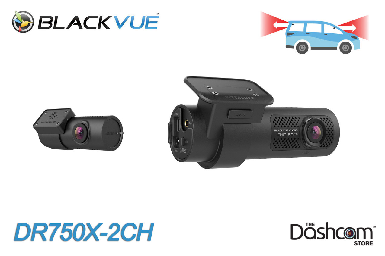 BlackVue DR750X-2CH Cloud-Ready Dash Cam for Front & Rear