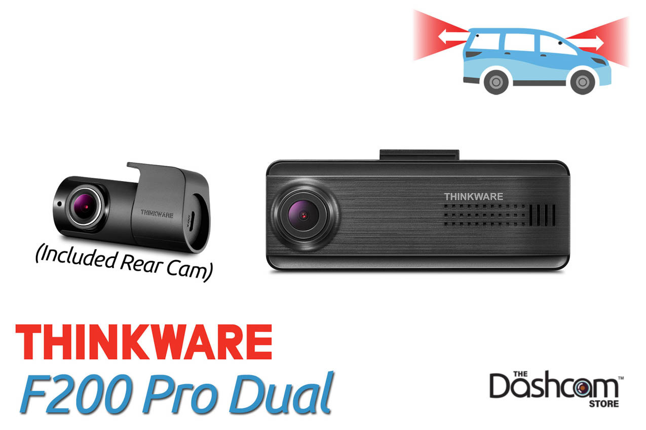 【アメリカ購入】THINKWARE F200 PRO ドライブレコーダー Thinkware F200 Pro Dual Lens Full HD Dashcam w/ WiFi