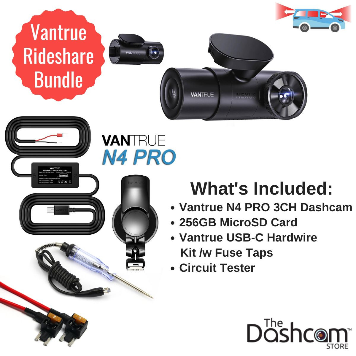 Shop Vantrue N4 PRO Dash Cam Bundle | The Dashcam Store