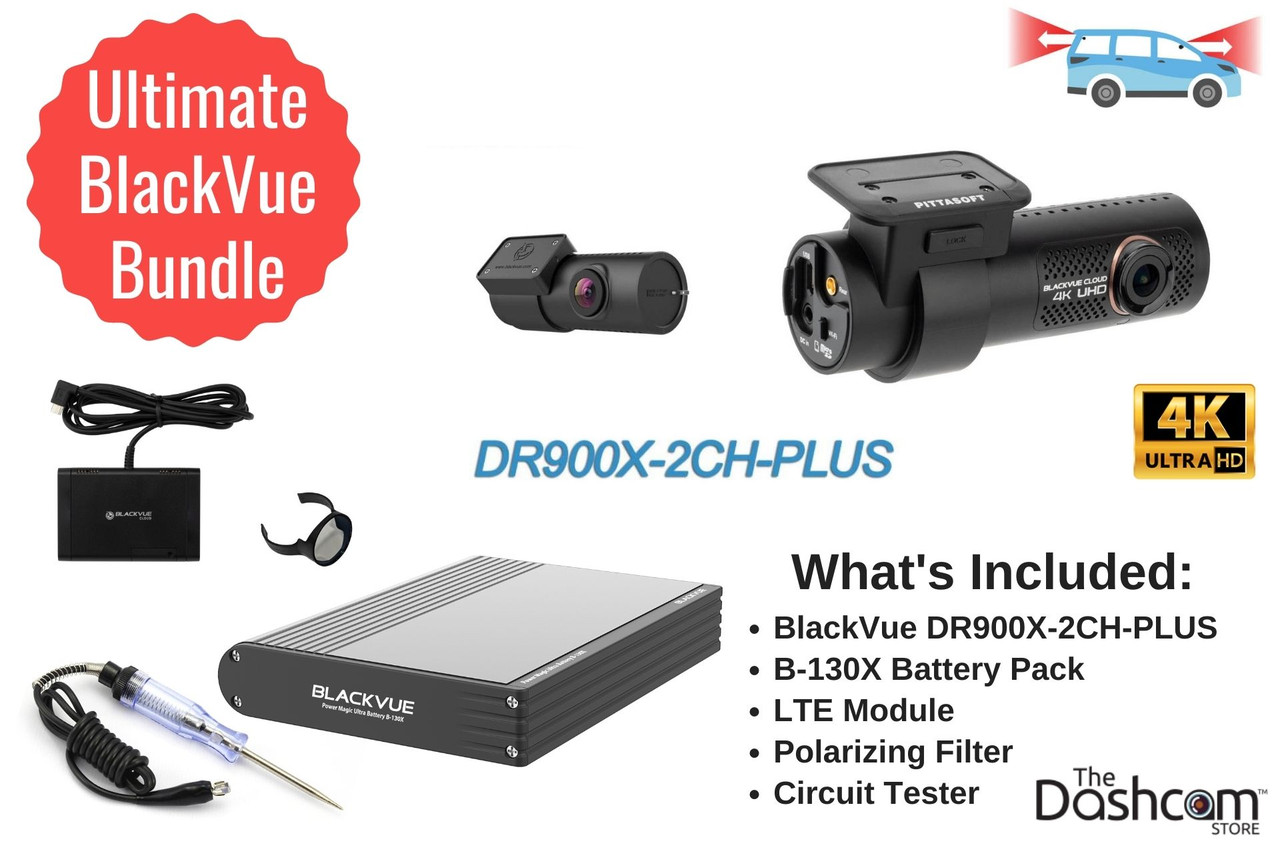 Shop BlackVue DR900X-2CH-PLUS B124X Ultimate Dash Cam Bundle